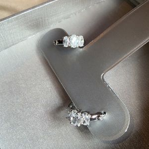 NWOT Sterling Silver & CZ Earrings